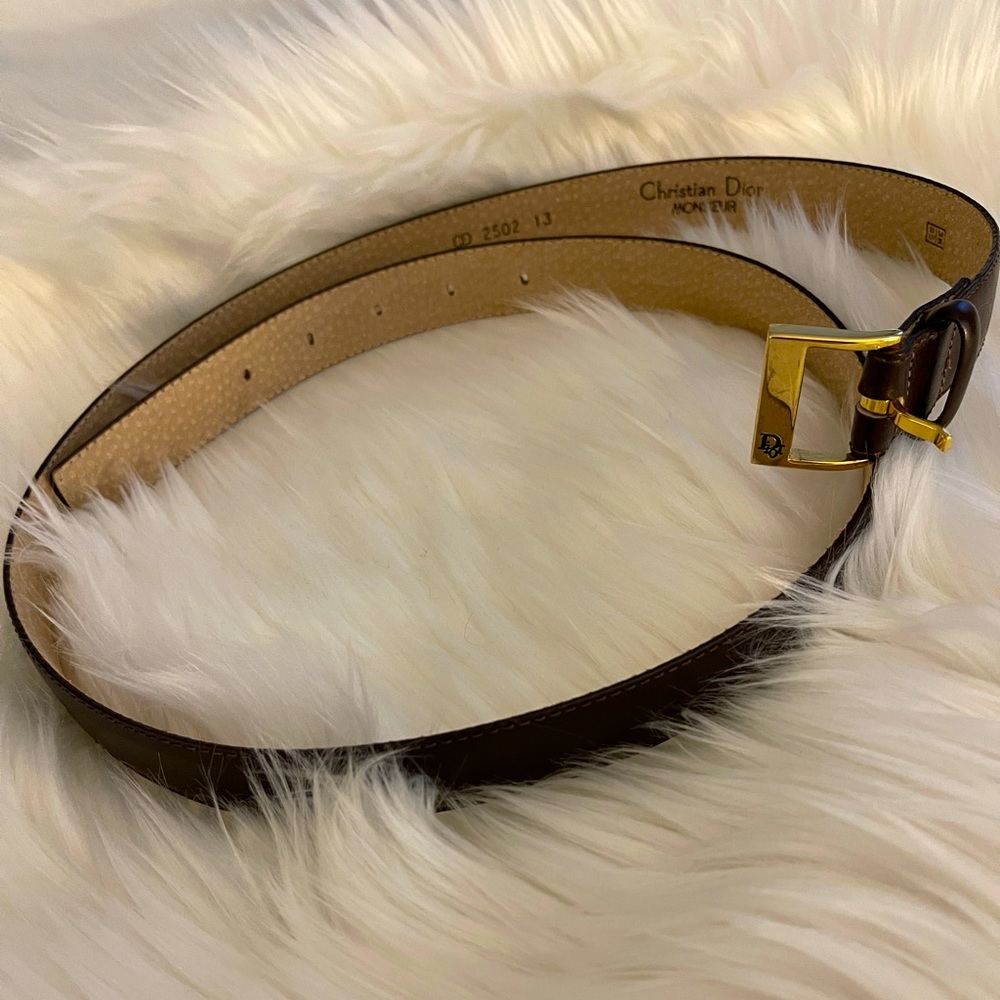 Christian Dior vintage leather belt